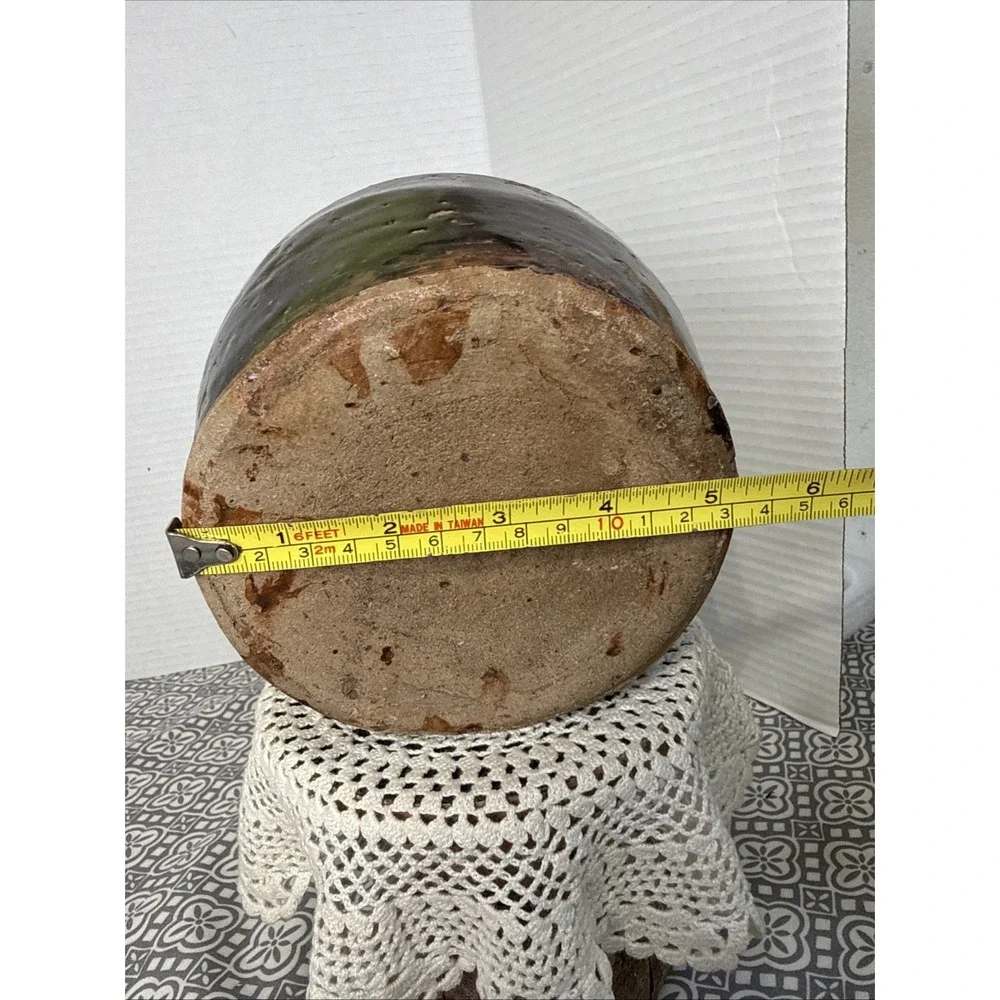 ANTQ.Chinese Stoneware Brown Glazed Pottery Storage Jar Similar To Soy Sauce Jug